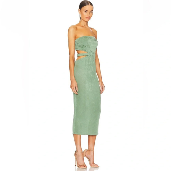 REVOLVE Dresses & Skirts - Revolve Not Yours To Keep Arielle Strapless Midi Dress - Sage Green, Size XS
